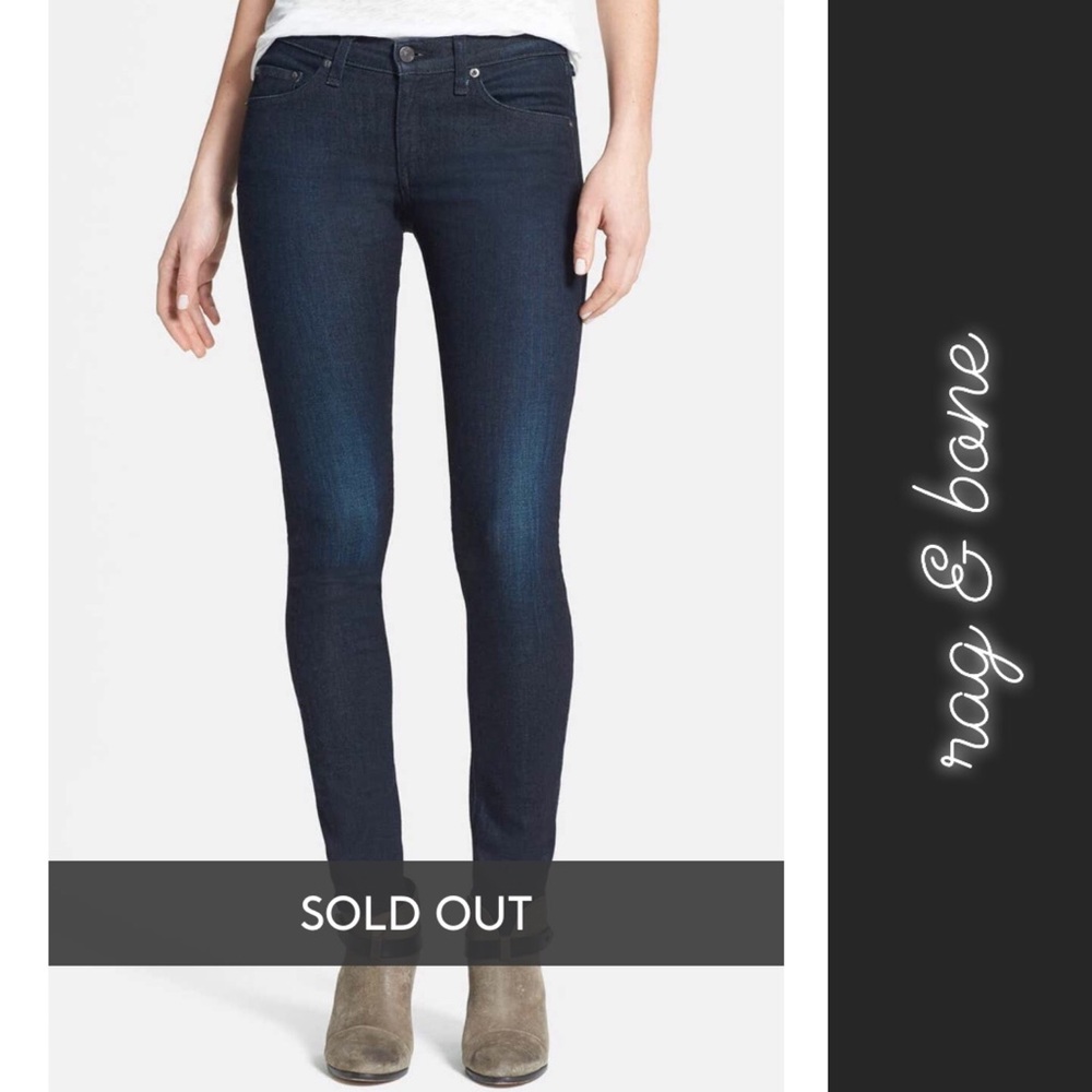 Rag & Bone Heritage Blue Skinny Stretch Jeans • 27